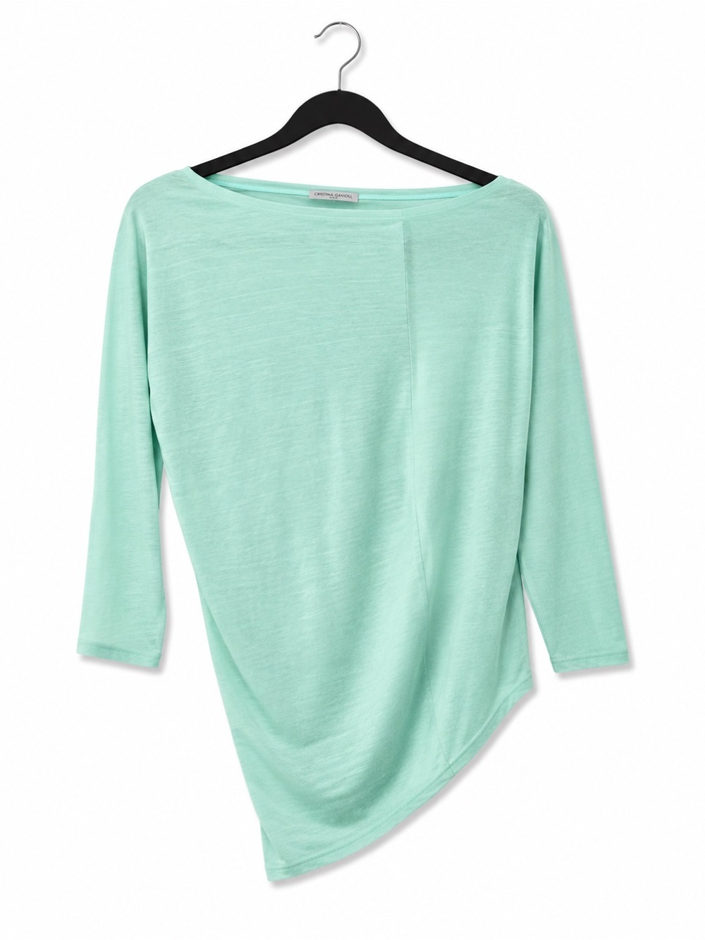 NWT Cristina Gavioli Mint Green Asymmetrical top with 3/4 Sleeves